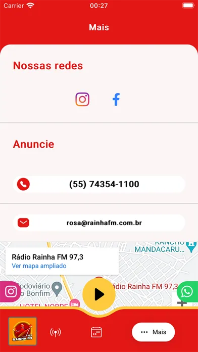 Ảnh chụp màn hình của Rainha FM