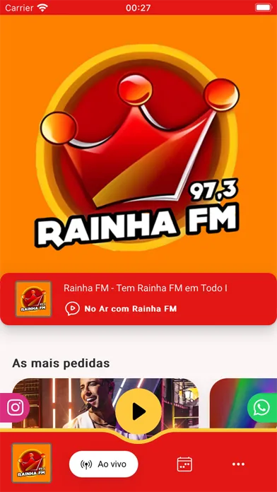 Ảnh chụp màn hình của Rainha FM