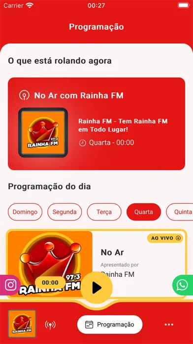 Ảnh chụp màn hình của Rainha FM