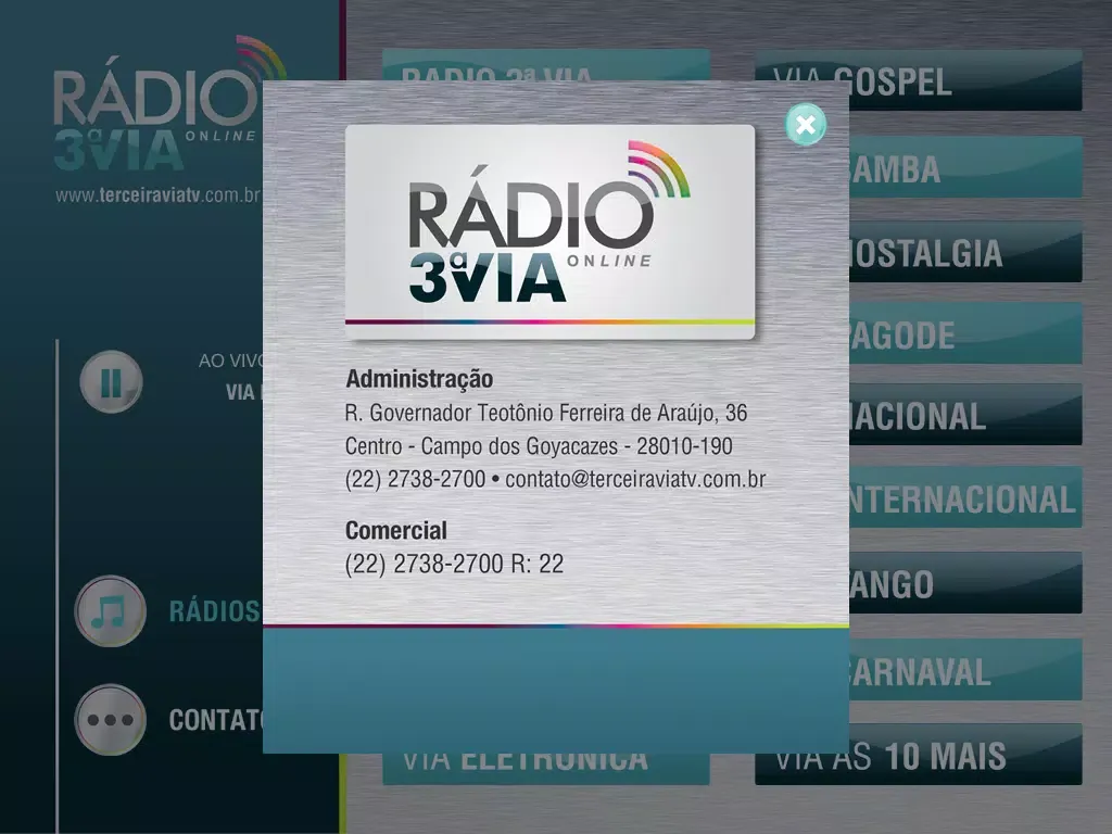 Terceira Via Rádio iPad  Ekran Görüntüleri