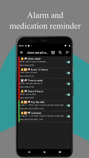 Alarm and pill reminder Screenshots