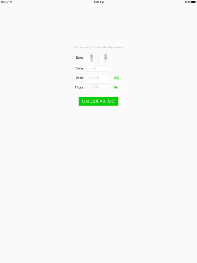Calcula IMC iPad  Screenshots