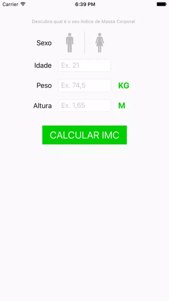 Calcula IMC Screenshots