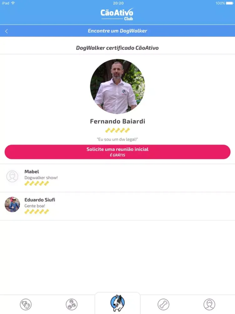 CãoAtivo Club - Dog Walker iPad 应用截图