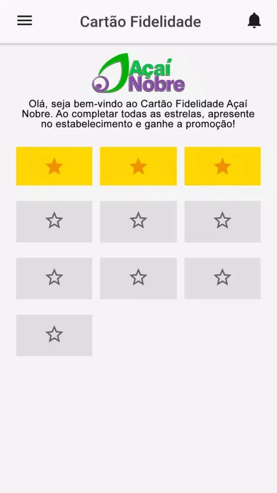 Screenshot di Açaí Nobre - Cartão Fidelidade