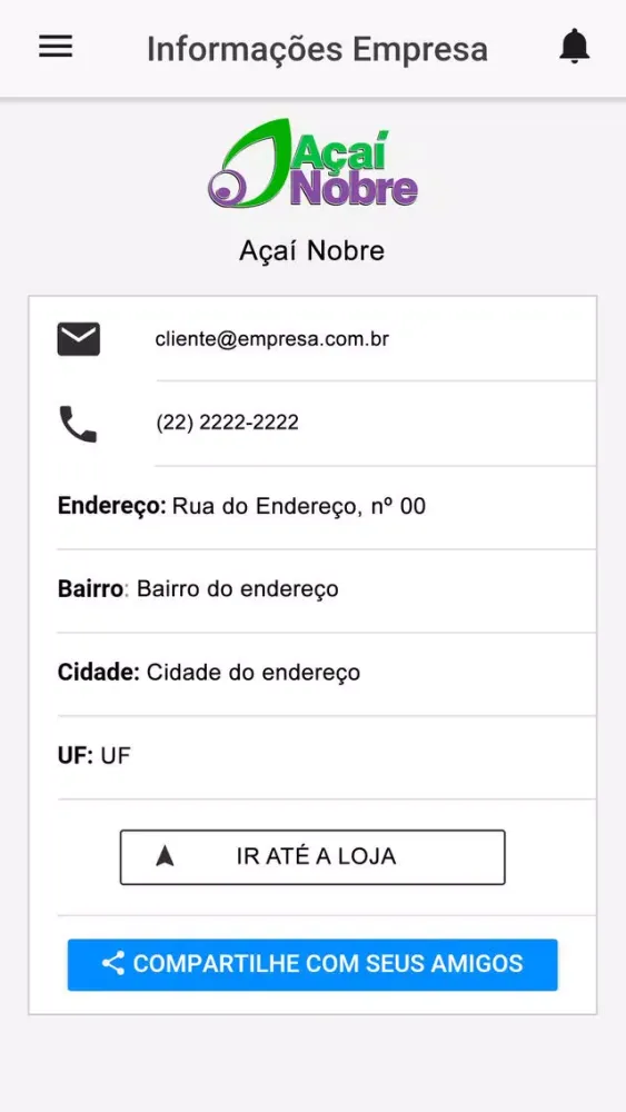 Screenshot di Açaí Nobre - Cartão Fidelidade