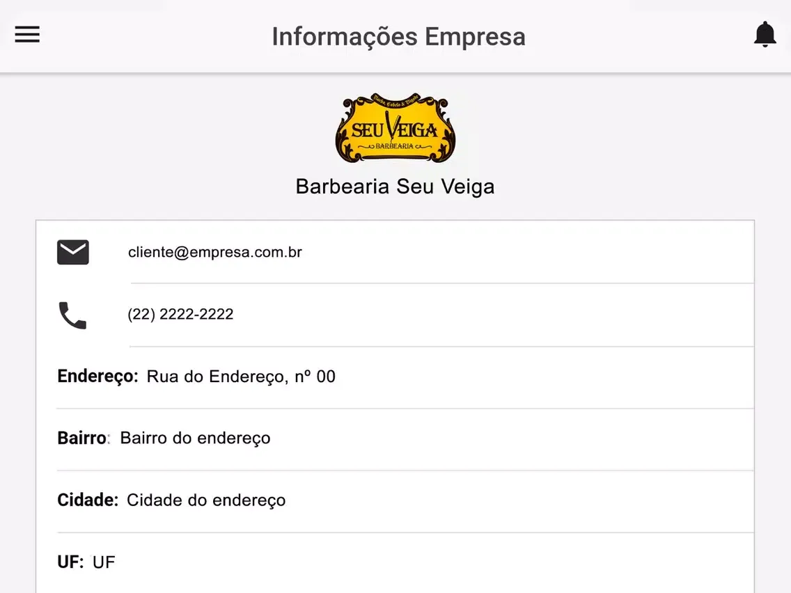 Barbearia Seu Veiga iPad  스크린샷