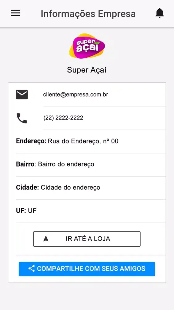 ภาพหน้าจอของ Super Açaí - Cartão Fidelidade