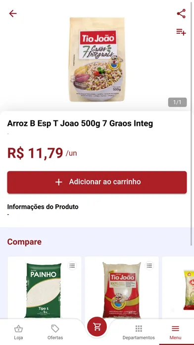 Capturas de tela do Carvalho Supershop