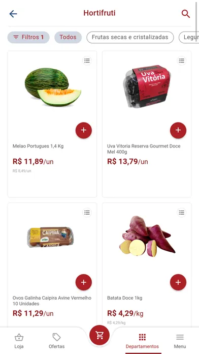 Capturas de tela do Carvalho Supershop