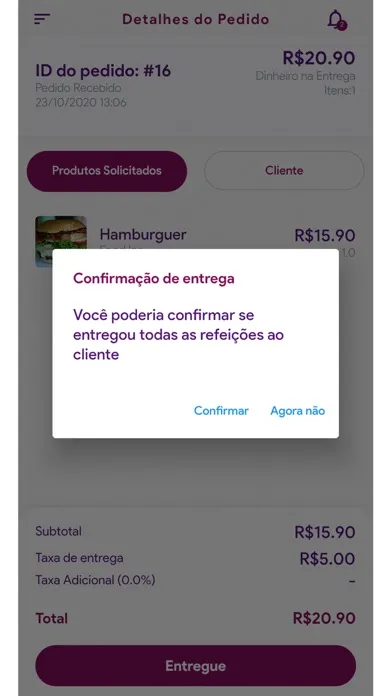 Captures d'écran de Pedi no App - Entregadores