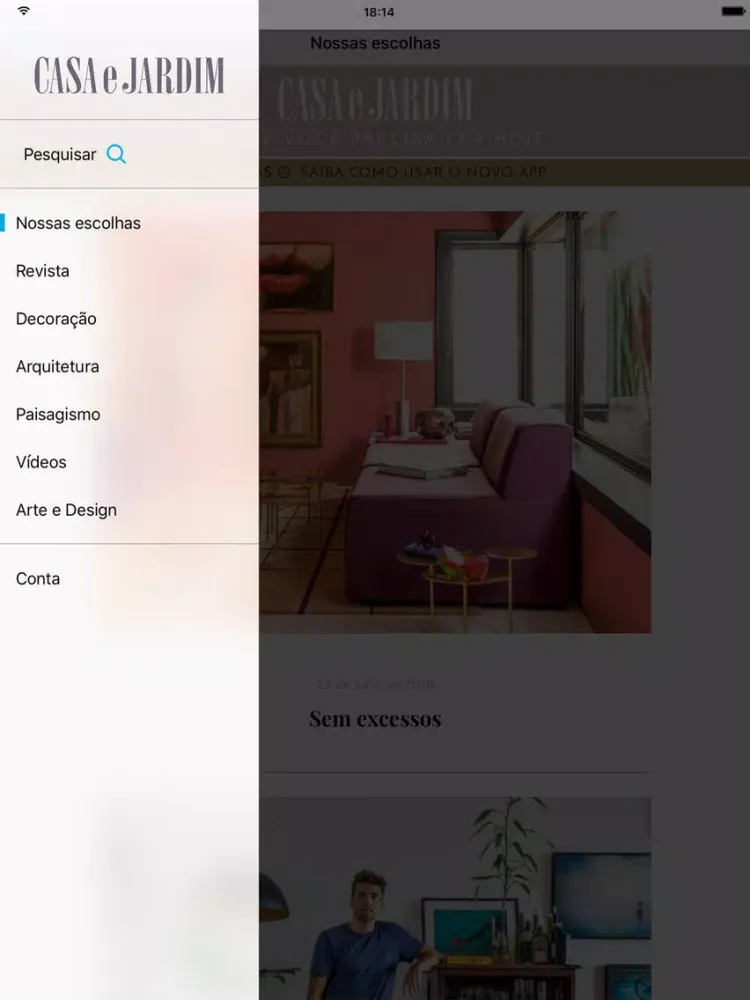 Capturas de tela do Revista Casa e Jardim iPad 