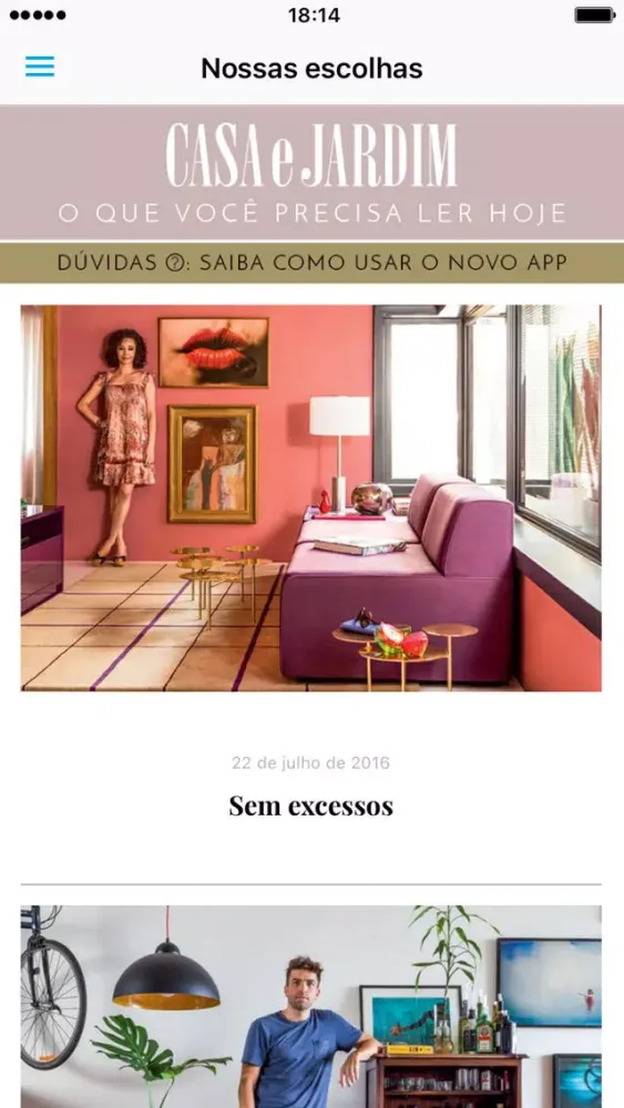 Capturas de tela do Revista Casa e Jardim