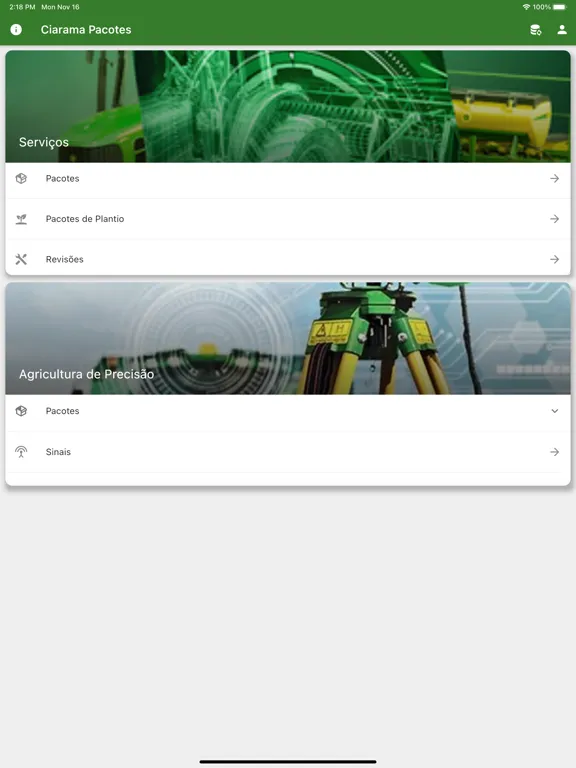 Ciarama Pacotes iPad Screenshots