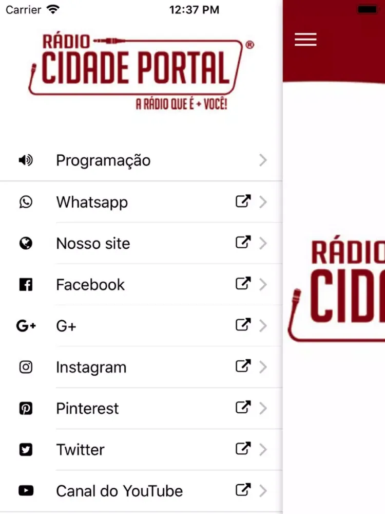 Rádio Cidade Portal iPad  스크린샷