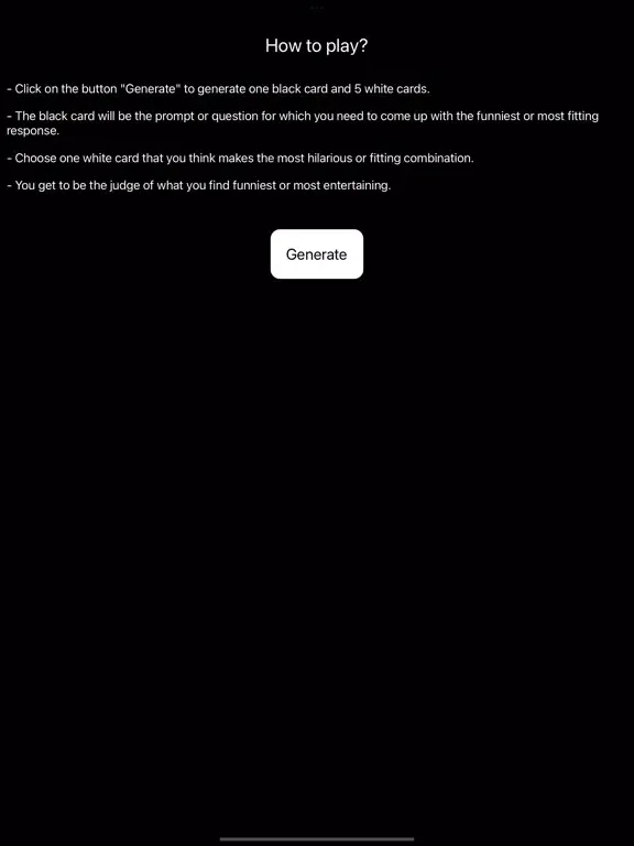 Cards Versus Humanity iPad  Screenshots