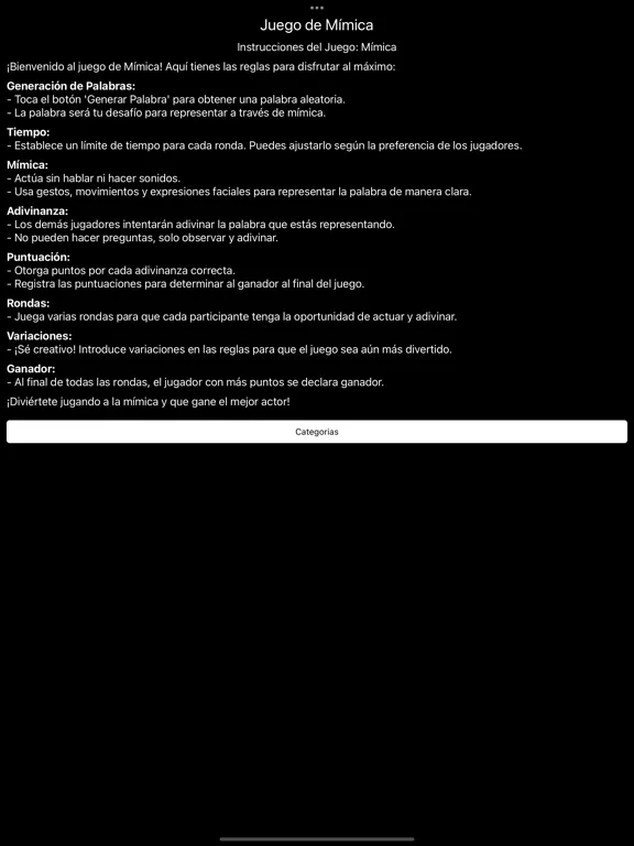 Capturas de tela do Juego de Mímica iPad 