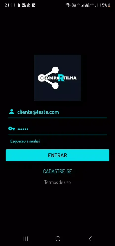 Compartilha - Passageiro Screenshots