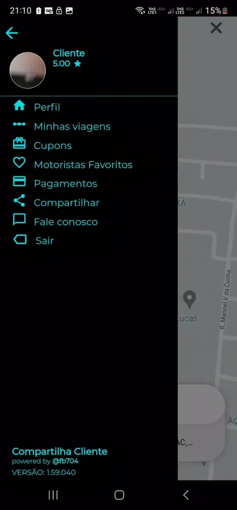 Compartilha - Passageiro Screenshots