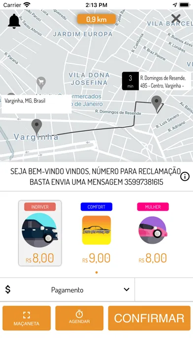 Tangkapan layar DRIVER PARÇAS Passageiro