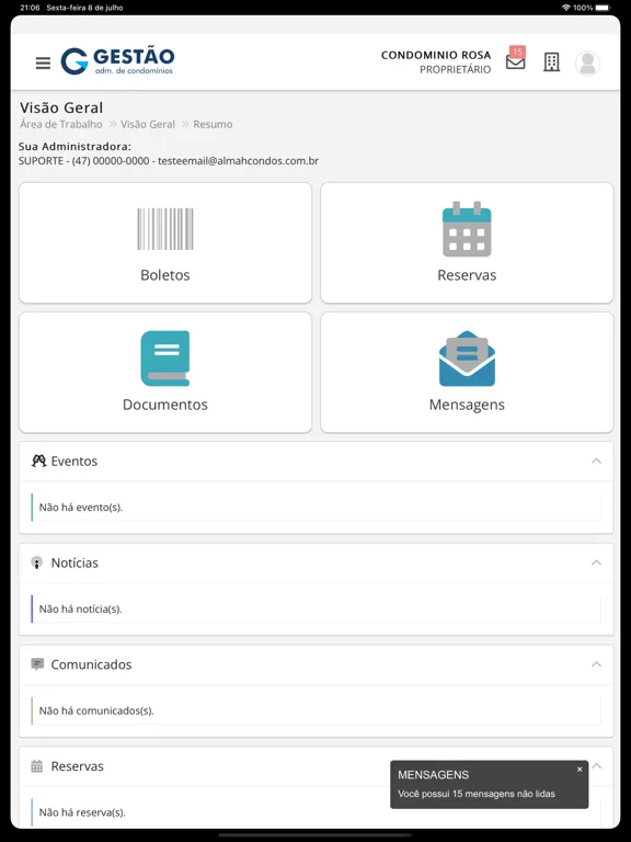 Gestão Administradora iPad  Screenshots