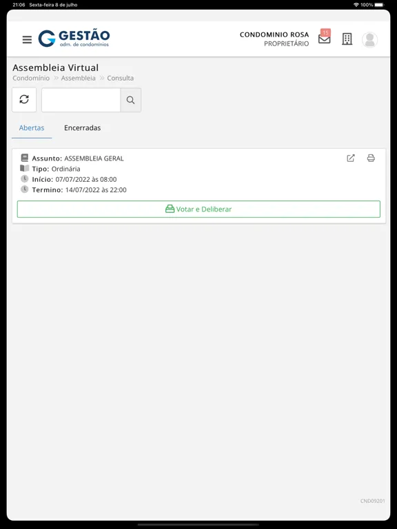 Gestão Administradora iPad  Screenshots