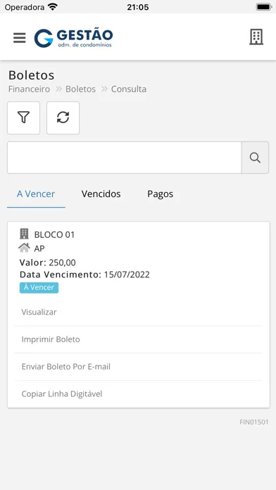 Gestão Administradora Screenshots