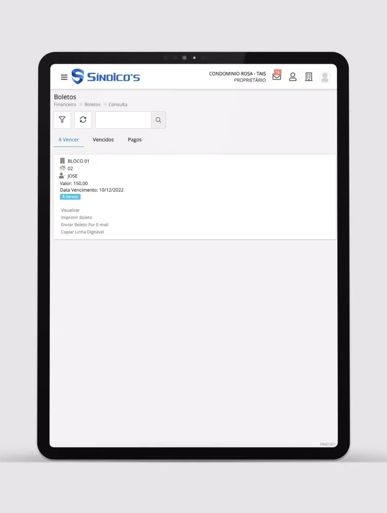 Síndico's Administradora Screenshots