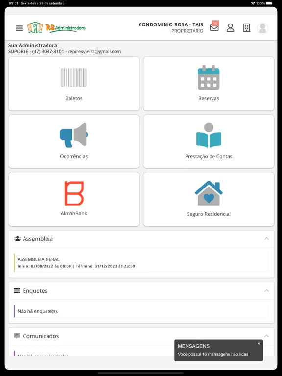 Zrzuty ekranu RS Administradora iPad 