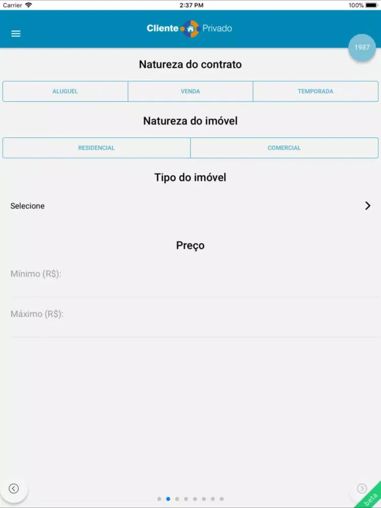 ClientePrivado Imóveis iPad 应用截图