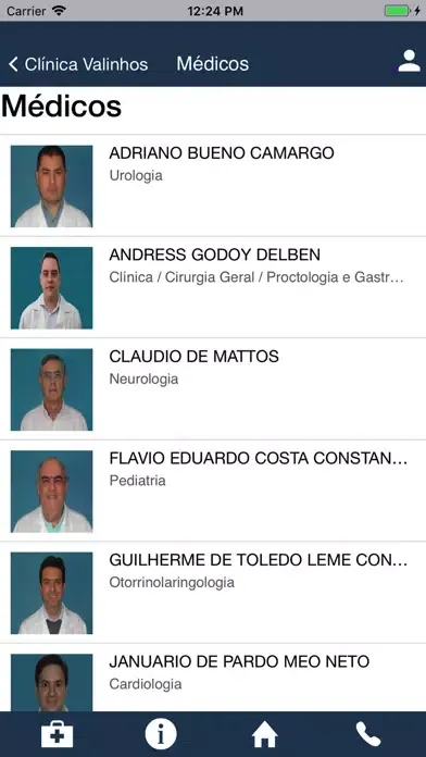 Clínica Valinhos. Screenshots
