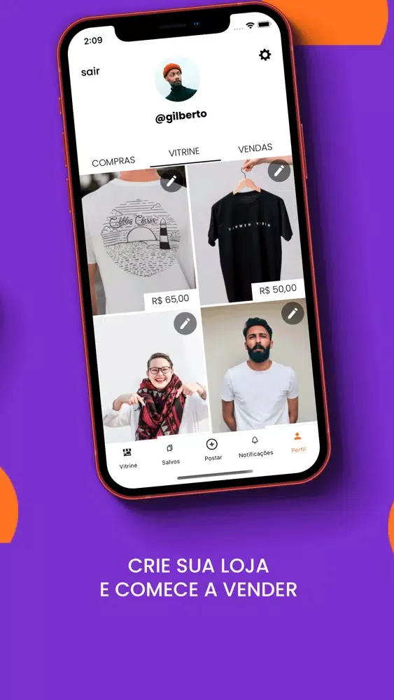 Ảnh chụp màn hình của Clozee: comprar e vender roupa
