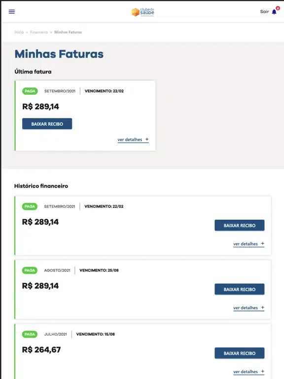 تصاویر Clube de Saúde iPad 