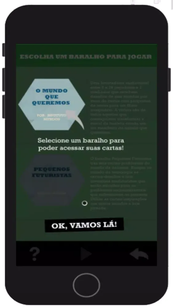 Capturas de tela do Jogo dos Mundos