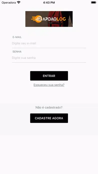 Screenshot di Rapidão App Log Entregador