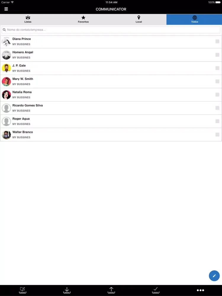 Capturas de pantalla de Communicator Mobile Business iPad 