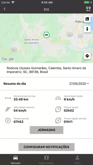 Captures d'écran de Conexão Rastreadores