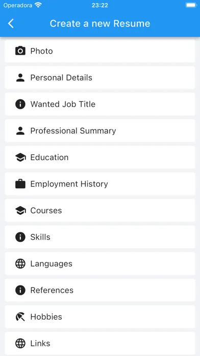 Ảnh chụp màn hình của Easy Resume Builder PDF