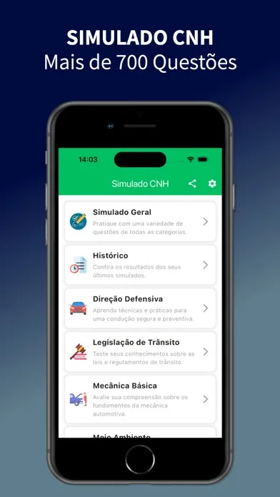 Capturas de pantalla de Simulado CNH: Prova 2024
