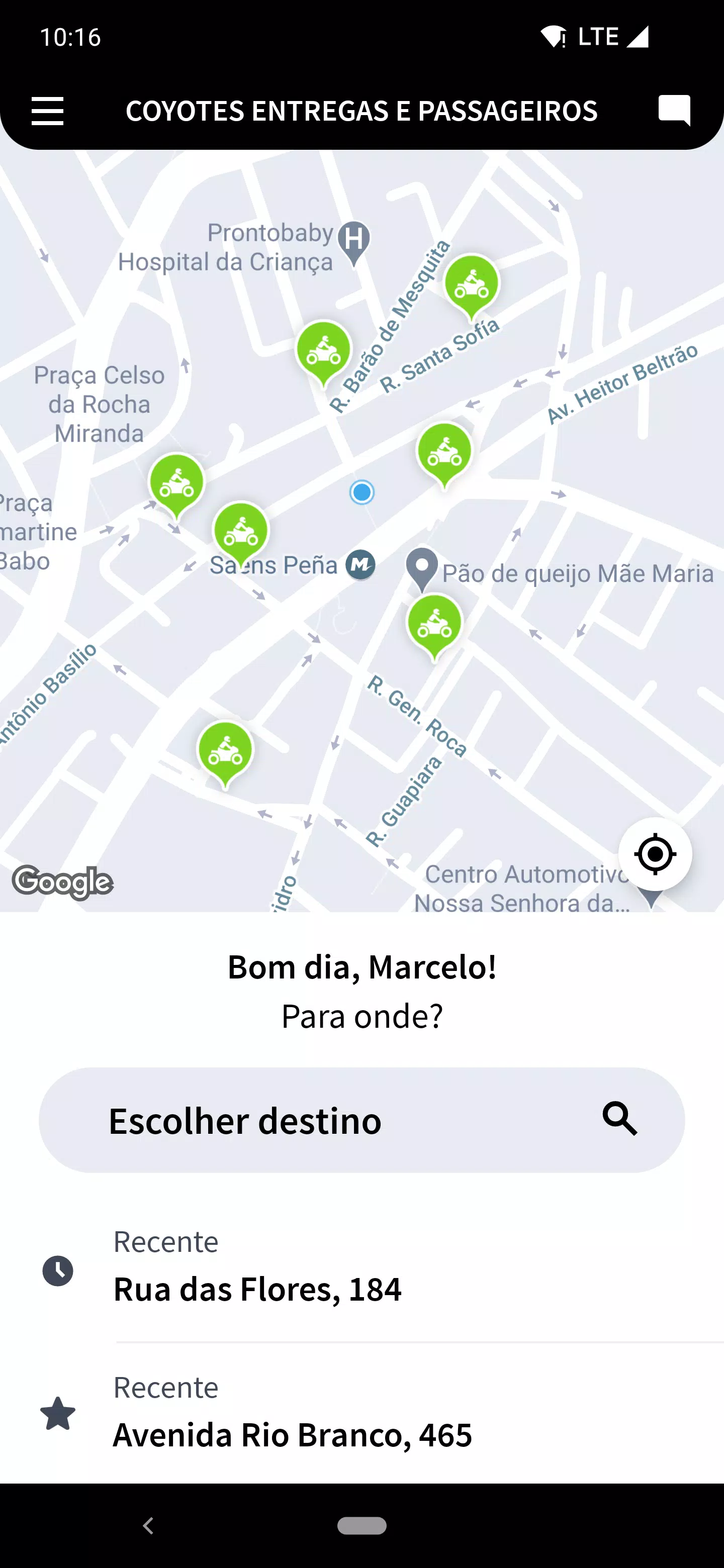 Coyotes Entregas e Passageiros Screenshots