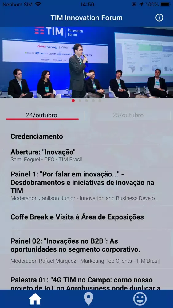 Captures d'écran de TIM Innovation Forum