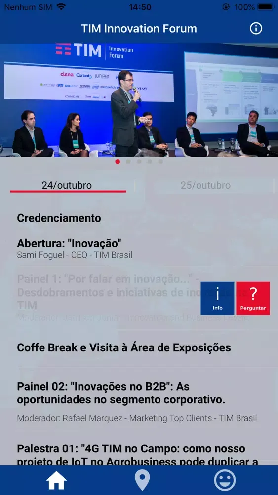Captures d'écran de TIM Innovation Forum