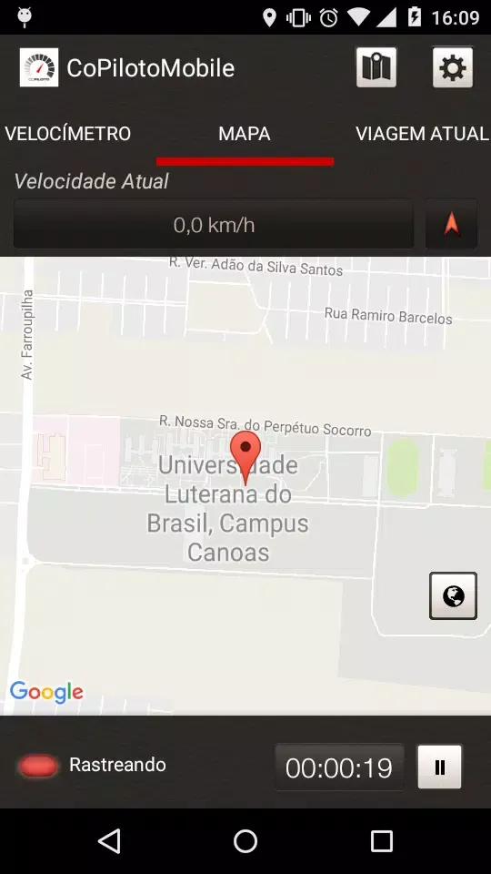 Capturas de tela do CoPiloto Mobile