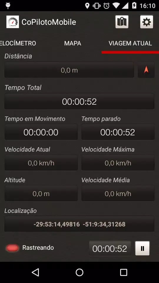 Capturas de tela do CoPiloto Mobile