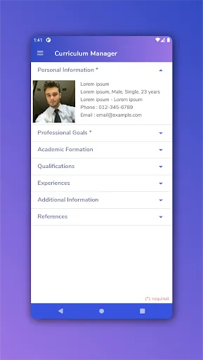 Скриншоты Curriculum Manager / Resume