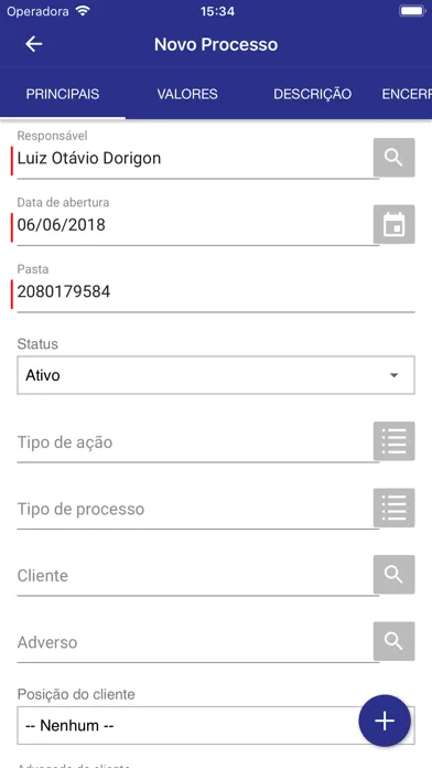 Zrzuty ekranu DataJuri Software Jurídico