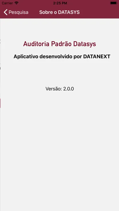 Audit DATASYS Padrão Screenshots