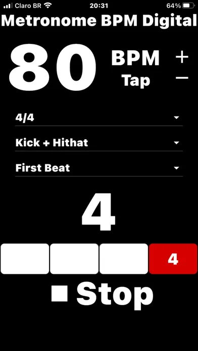 ภาพหน้าจอของ Metronome BPM Digital and Tap