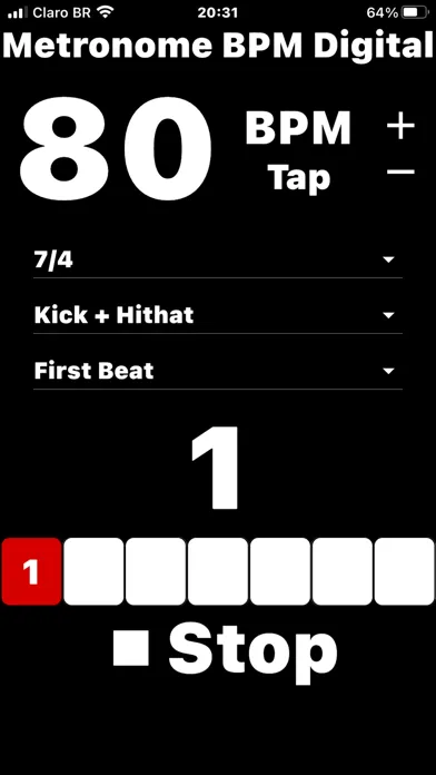 ภาพหน้าจอของ Metronome BPM Digital and Tap