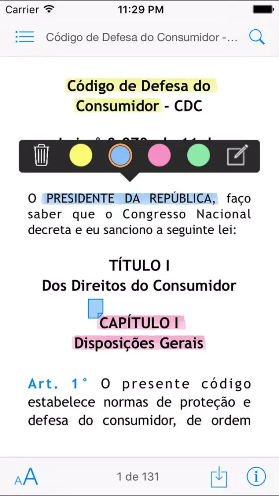 Tangkapan layar Código de Defesa do Consumidor - CDC